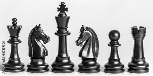 Wallpaper Mural A creative arrangement of chess pieces stacked on top of each other Torontodigital.ca