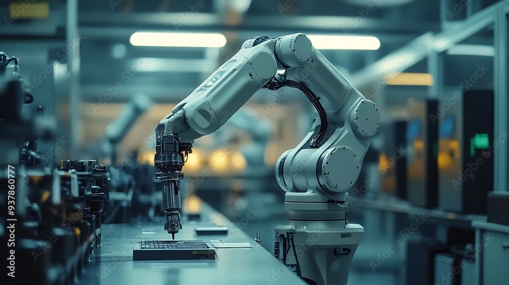 Industry 40 Ai Smart industry of digital factory industrial revolution Engineer control robotics automatic arms machine with monitoring Ai system software Digital manufacturing operati : Generative AI Industry 40 Ai Smart industry of digital factory industrial revolution Engineer control robotics automatic arms machine with monitoring Ai system software Digital manufacturing operati : Generative AI