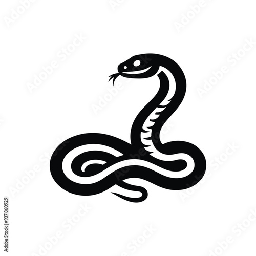 Snake Animal silhouette vector. 