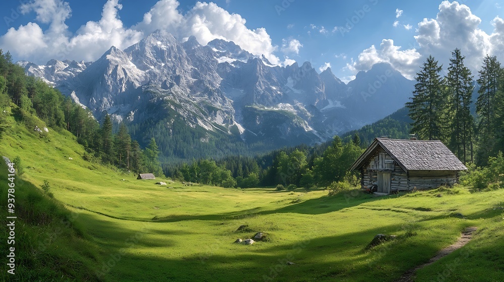 mountain landscape hut nature sky alps mountain hut house forest summer mountain range milk wagon karwendel panorama blue grass meadow bavaria alpine view mountain landscape summit : Generative AI mountain landscape hut nature sky alps mountain hut house forest summer mountain range milk wagon karwendel panorama blue grass meadow bavaria alpine view mountain landscape summit : Generative AI