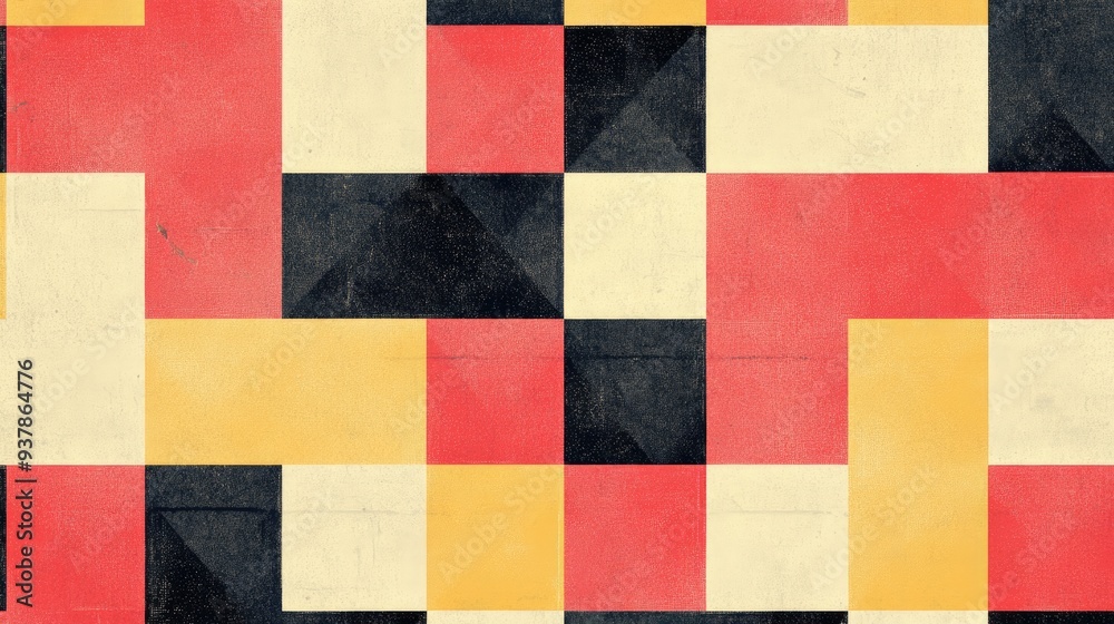 A grid-like pattern with alternating colors. Provides a classic and balanced look, suitable for various designs. --