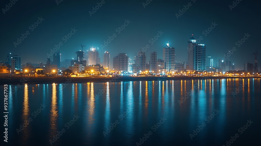 Obraz premium Jeddah City Scape Saudi Arabia : Generative AI