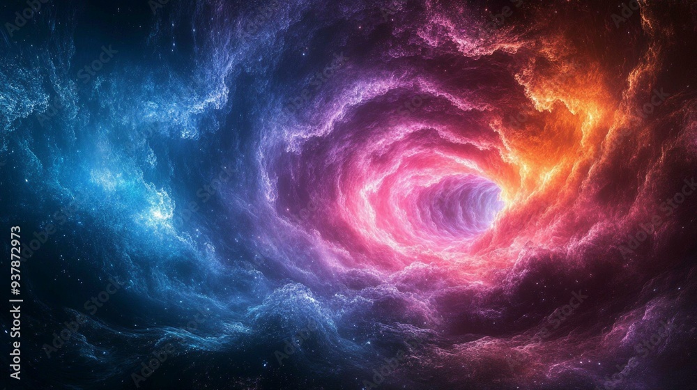 Dynamic Neon Vortex with Pink, Blue, and Purple Grainy Background, Ideal for Psychedelic Banner Designs and Poster Art - Generative AI. Dynamic Neon Vortex with Pink, Blue, and Purple Grainy Background, Ideal for Psychedelic Banner Designs and Poster Art - Generative AI.