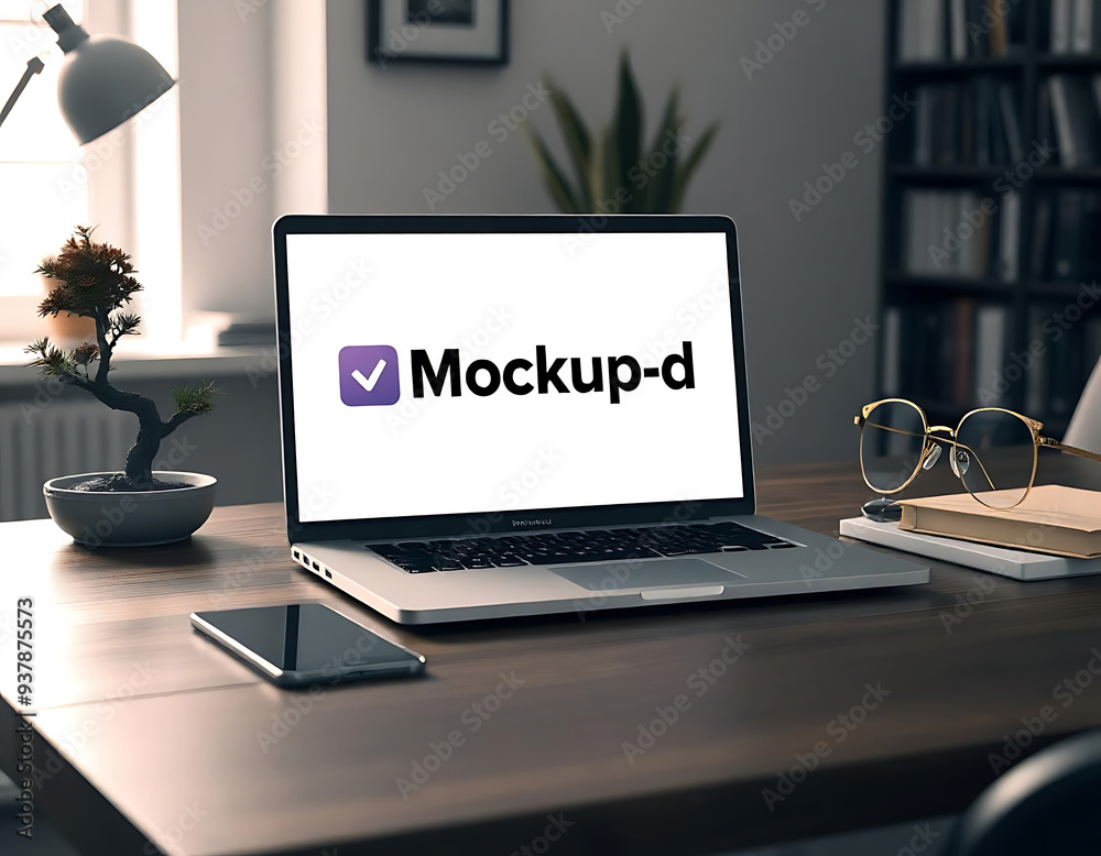 mockup of laptop place on the table and screen showing mockup mockup of laptop place on the table and screen showing mockup