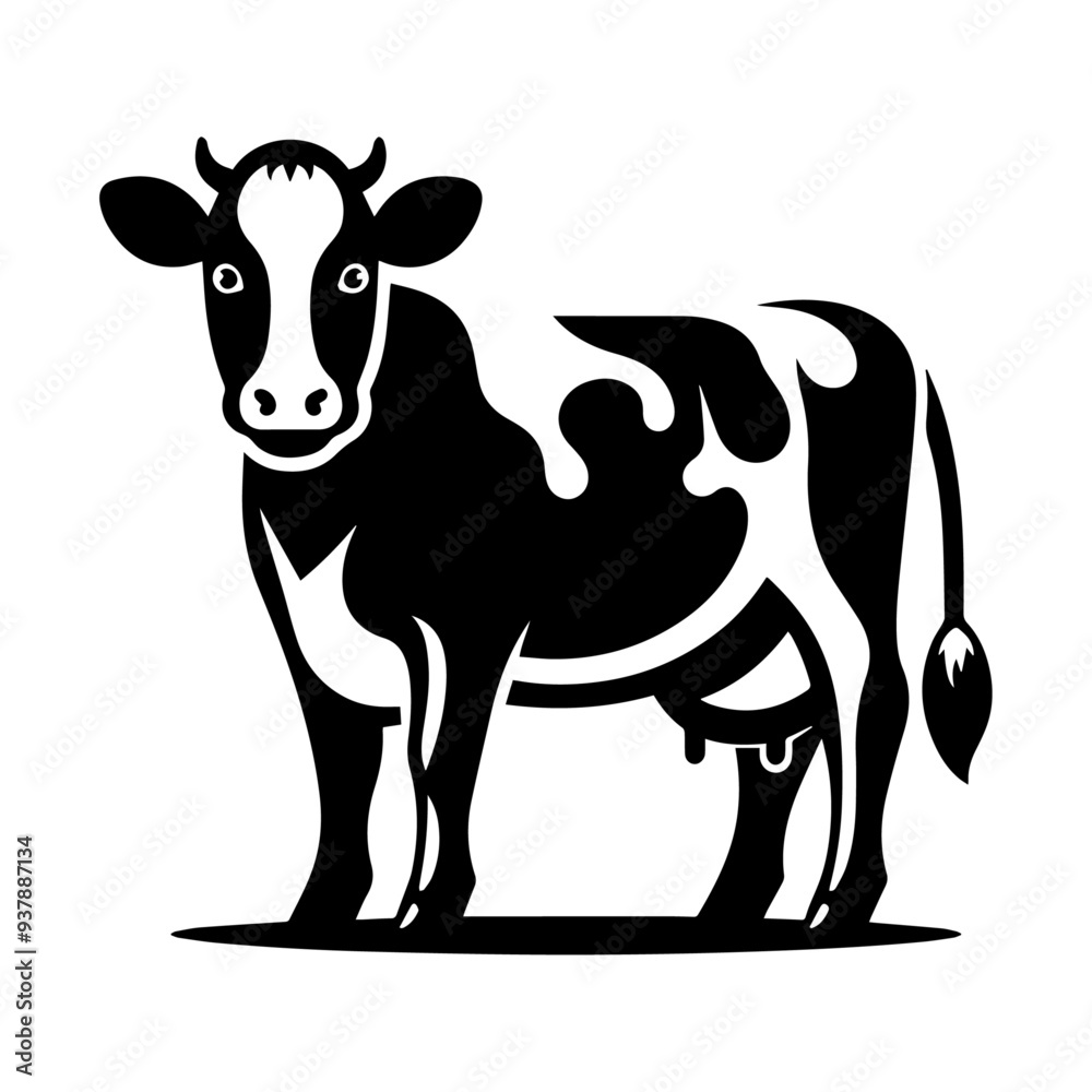 Fototapeta premium Cow icon vector.