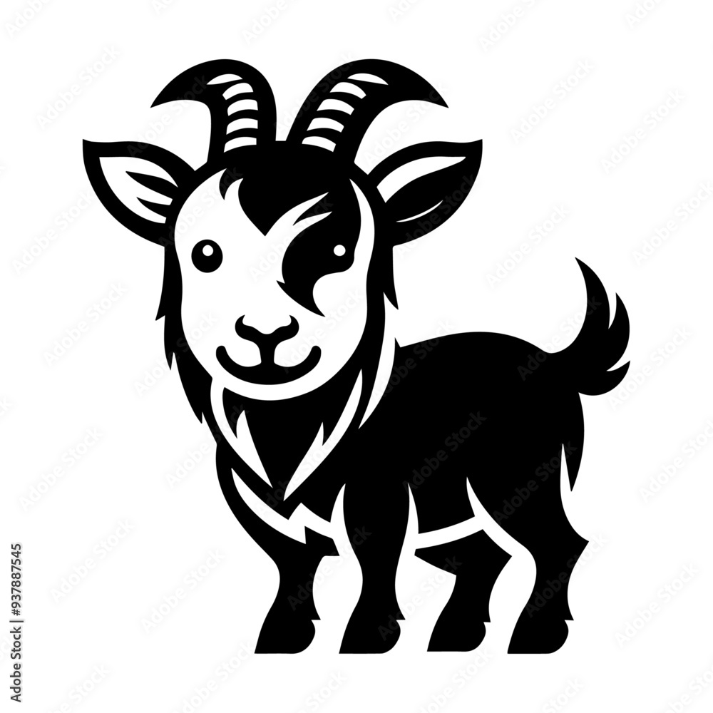 Mini goat vector icon Mini goat vector icon