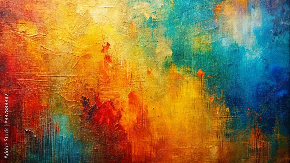 Fototapeta premium Abstract oil paint texture on canvas, abstract, oil, paint, texture, canvas, creative, artwork, background