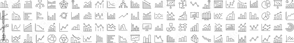 Bundle of Line Icons of Progress Bar, Diagram, Statistics. Editable Stroke. Minimalistic Linear Pictogram for Design of Cards, Apps, Banners, Posts Bundle of Line Icons of Progress Bar, Diagram, Statistics. Editable Stroke. Minimalistic Linear Pictogram for Design of Cards, Apps, Banners, Posts