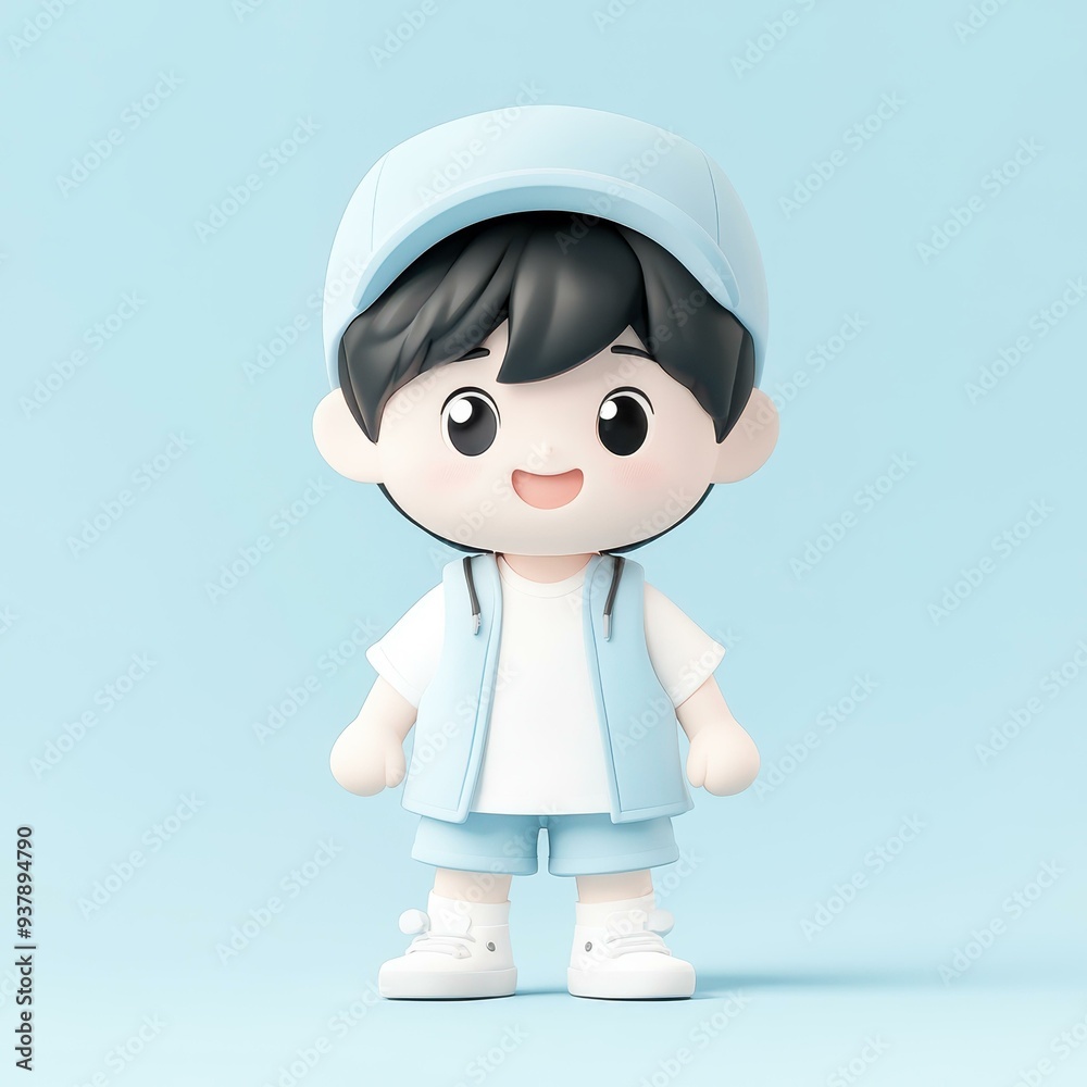 Discover a fun 3D clay avatar of a joyful boy in a blue hat, bursting with vibrant colors and playful charm. Discover a fun 3D clay avatar of a joyful boy in a blue hat, bursting with vibrant colors and playful charm.