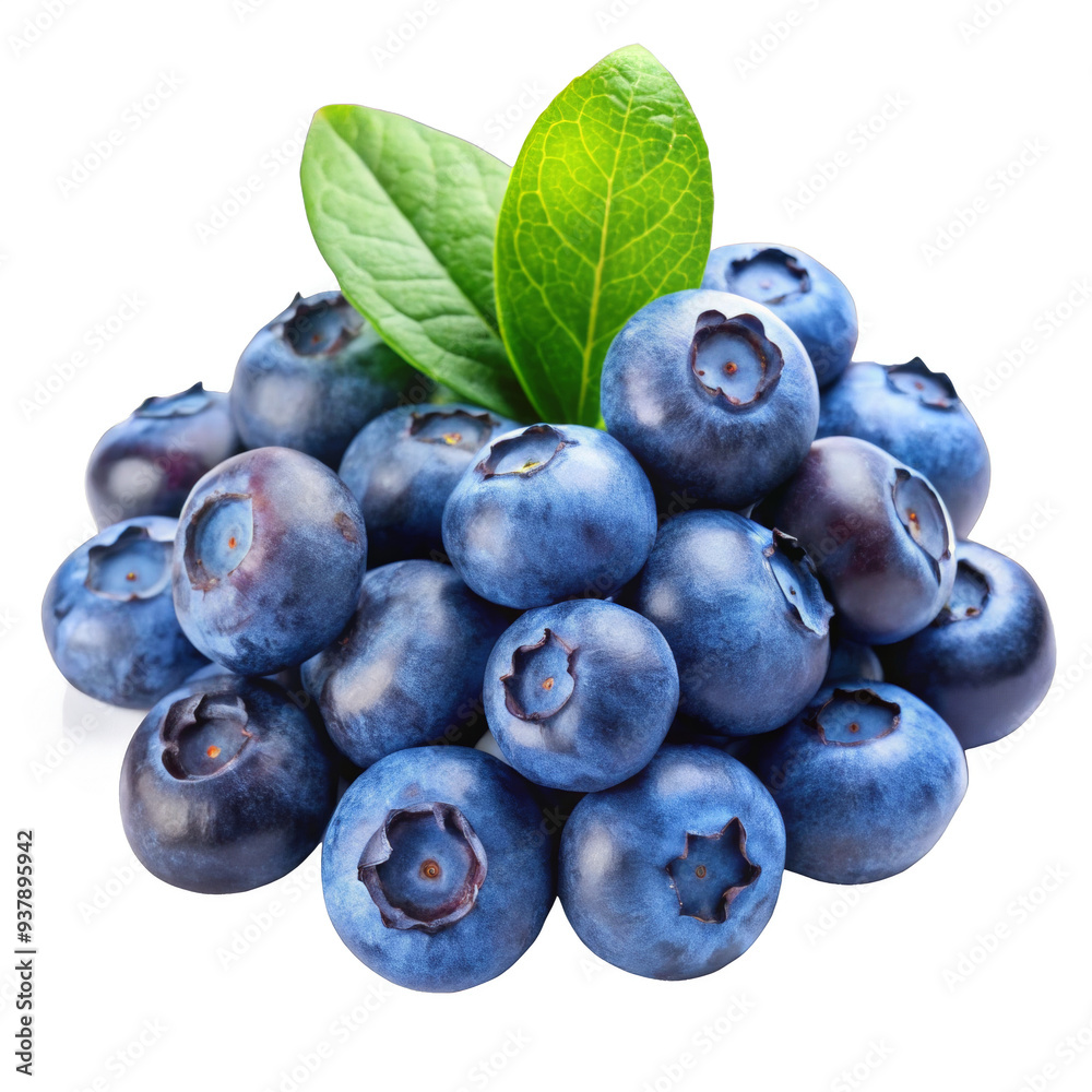blueberries isolated on white
