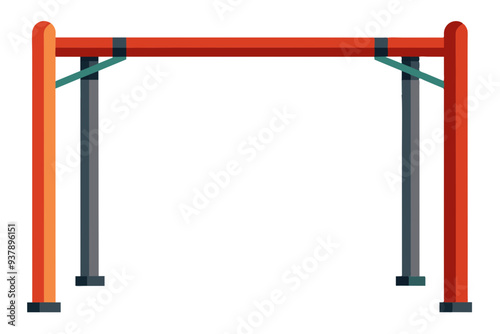 Pull up bar vector art illustration