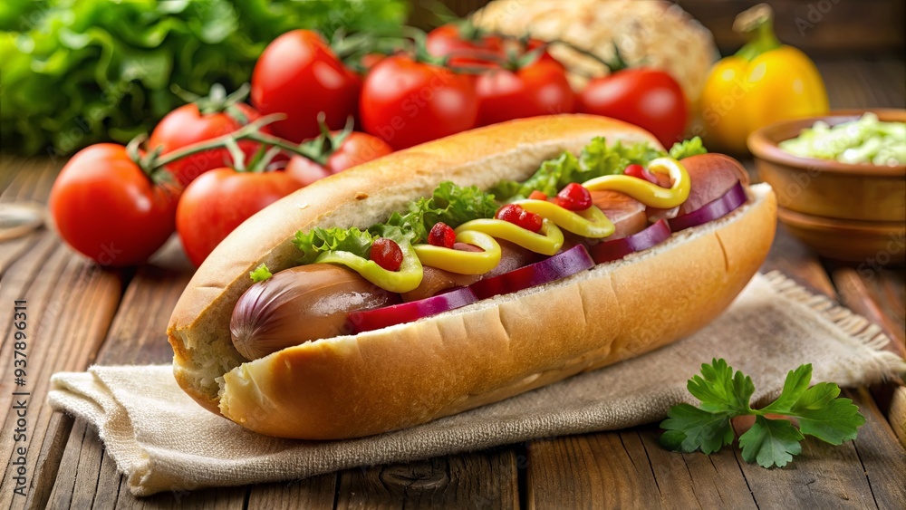 Hot dog bun open with ingredients on display, hot dog, bun, open, sliced, bread, sandwich, sausage, condiments, mustard, ketchup Hot dog bun open with ingredients on display, hot dog, bun, open, sliced, bread, sandwich, sausage, condiments, mustard, ketchup