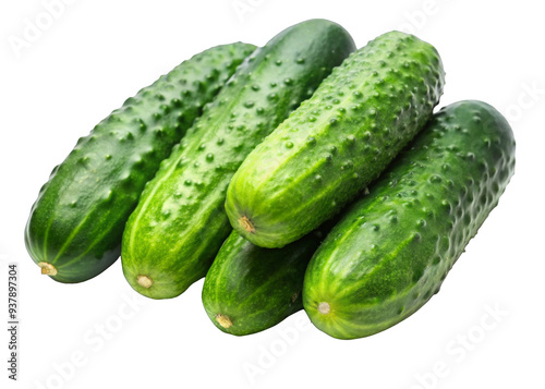 cucumbers isolated on white background