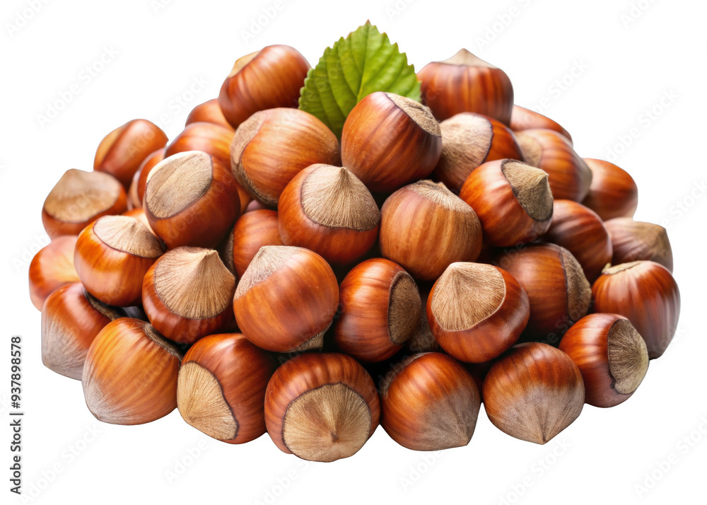 hazelnuts on a white background hazelnuts on a white background