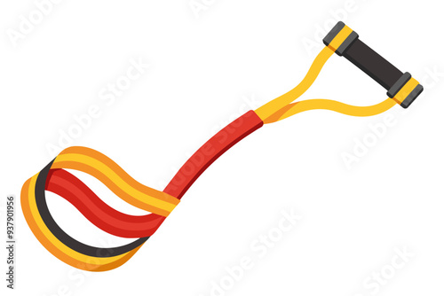 Resistance band vector art illustration photo