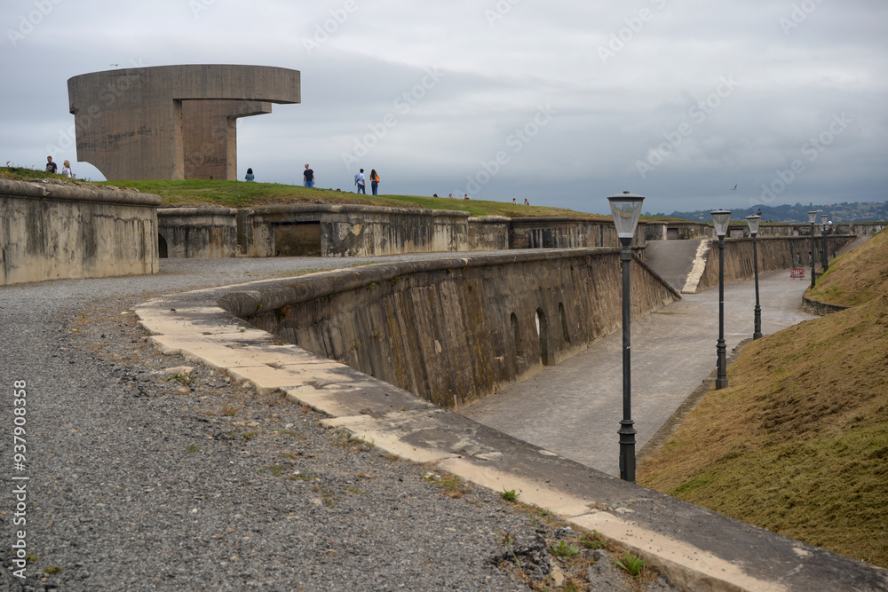 Fototapeta premium fortress wall in Gijon, Asturias, Spain