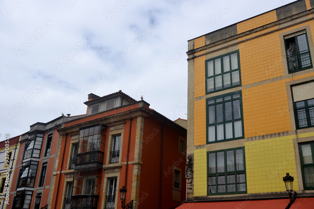 Fototapeta premium Historical buildings in Gijon, Asturias, Spain
