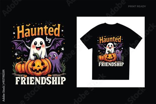 Halloween Friends squad T-shirt design photo