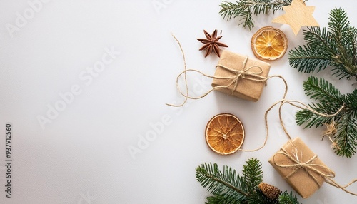 Small transparent background DIY holiday decorations.