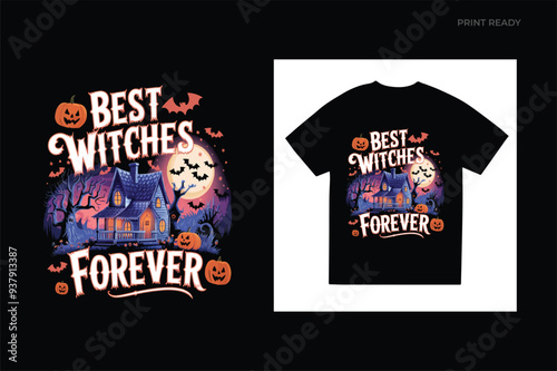 Halloween Friends squad T-shirt design photo