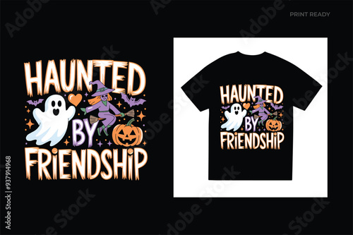 Halloween Friends squad T-shirt design photo