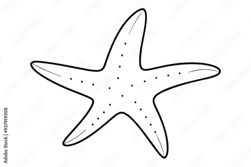 A Starfish line art vector illustration A Starfish line art vector illustration