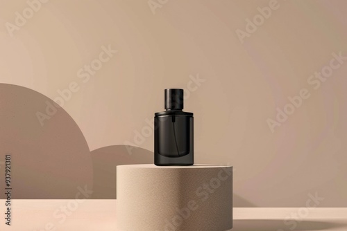 Wallpaper Mural A single bottle of perfume placed on a decorative pedestal, ready for display or use Torontodigital.ca