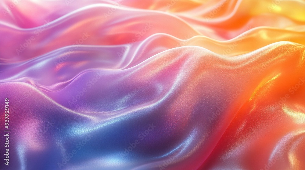 Fototapeta premium Iridescent Background Design Rendered in 3D, Ideal for Creative and Modern Design Projects - Generative AI.