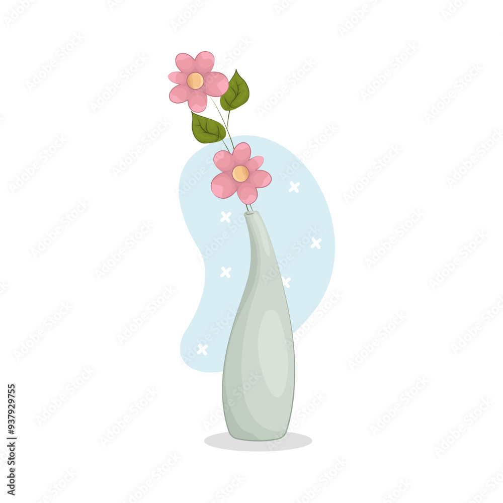 Illustration of flower vase Illustration of flower vase