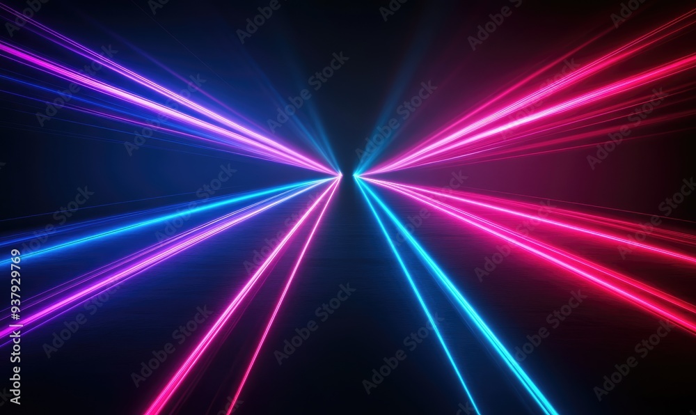 Abstract Neon Light Rays in a Dynamic Speed Burst Abstract Neon Light Rays in a Dynamic Speed Burst
