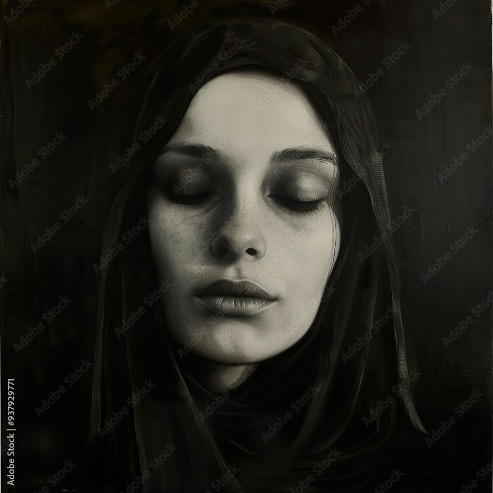 Portrait of a Woman with Closed Eyes Portrait of a Woman with Closed Eyes