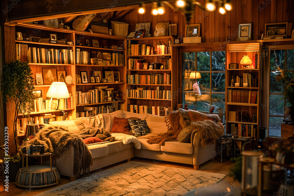 Cozy indoor scenes with warm lighting and comfortable furnishings. Cozy indoor scenes with warm lighting and comfortable furnishings.