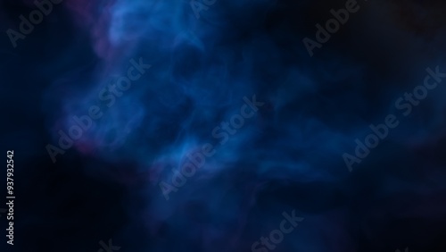 Space illustration with a color glow
