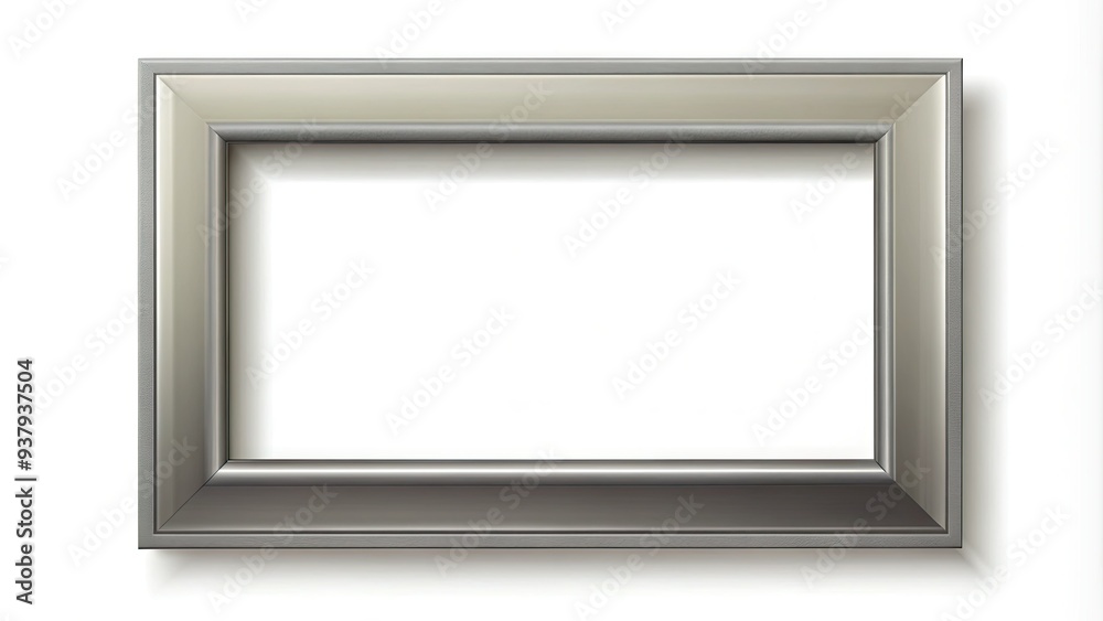A blank gray rectangular frame with a subtle gradient effect, isolated on a white background, awaiting insertion of a personalized image or text.