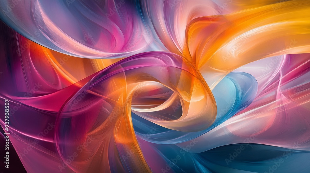 Abstract colorful wave pattern with rainbow hues, ideal for futuristic digital design or vibrant wallpaper Abstract colorful wave pattern with rainbow hues, ideal for futuristic digital design or vibrant wallpaper