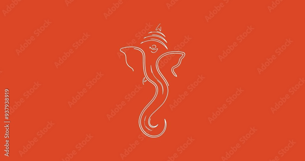 lord ganpati line art motion graphics on light background. design for Hindu Auspicious Occasion and Ganesh chaturthi festival. lord ganpati line art motion graphics on light background. design for Hindu Auspicious Occasion and Ganesh chaturthi festival.