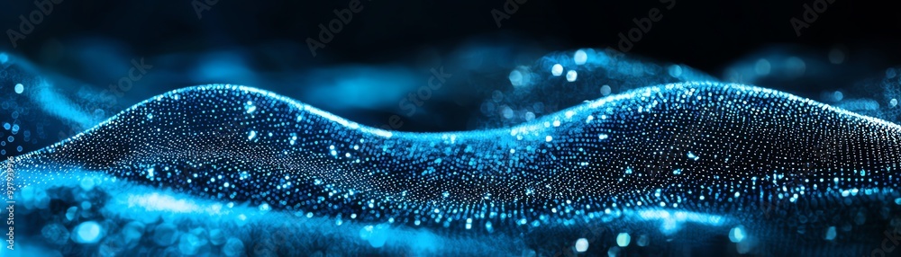A mesmerizing abstract scene of flowing waves illuminated in blue, creating a sense of depth and tranquility. A mesmerizing abstract scene of flowing waves illuminated in blue, creating a sense of depth and tranquility.