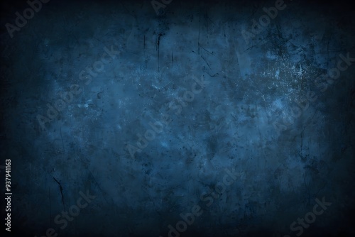 Vintage blue grunge background with rough texture. Dark and aged backdrop for creative designs.