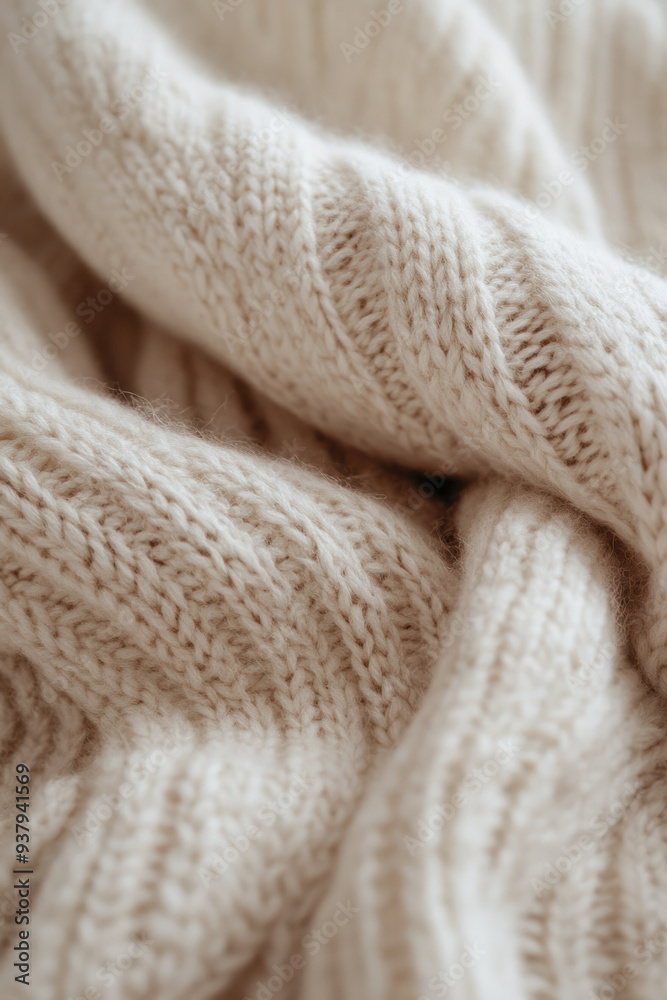 Cashmere Sweater, Close-up view of a cozy cream cashmere sweater, showcasing its soft texture and warmth, perfect for cold weather attire Cashmere Sweater, Close-up view of a cozy cream cashmere sweater, showcasing its soft texture and warmth, perfect for cold weather attire