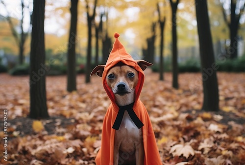 Ginger Dog in Halloween Costume by Jenna Mae Griffin photo