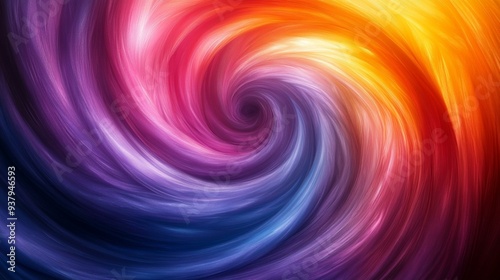 Abstract Grainy Background with Vibrant Vortex Swirl in Purple, Red, Yellow, and Orange Color Noise Texture - Generative AI