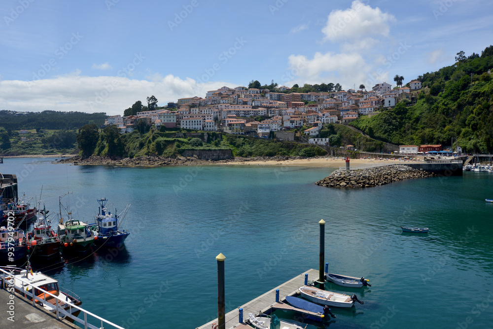 Fototapeta premium The city Lastres in Asturias, Spain