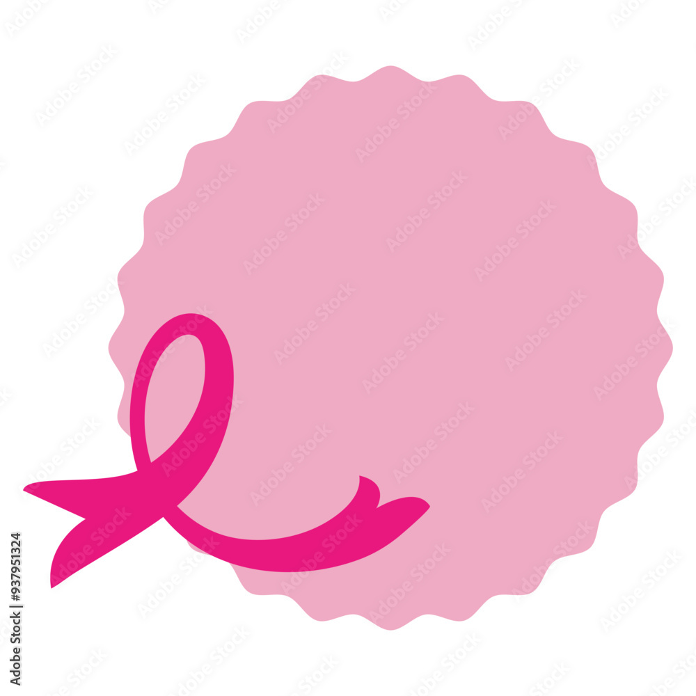 Breast cancer day, vector pink isolated frame on the white background Breast cancer day, vector pink isolated frame on the white background