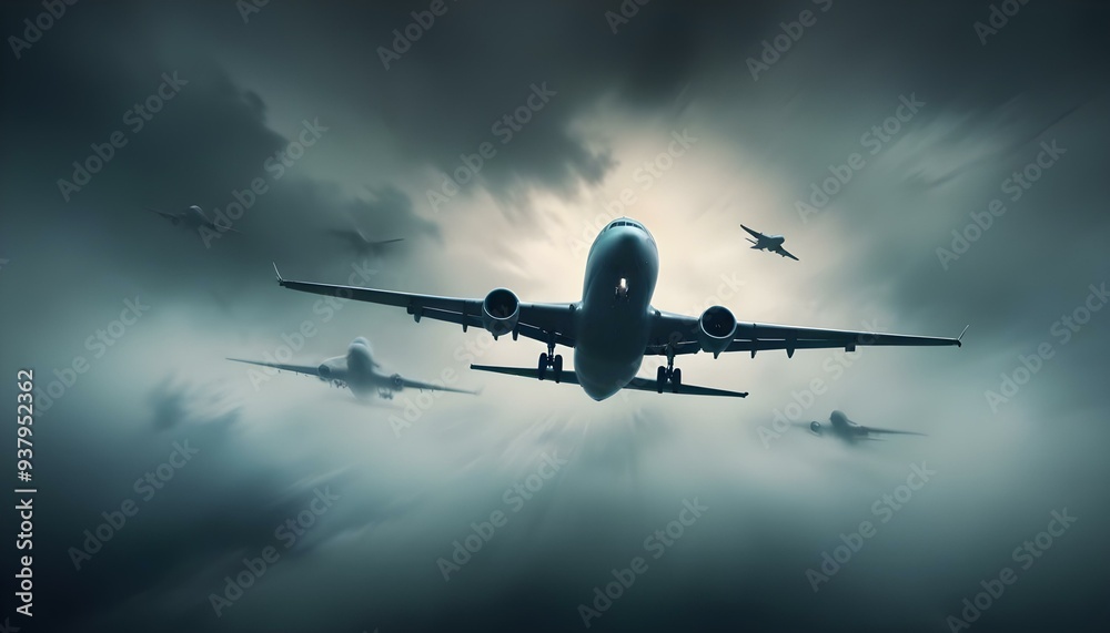Jumbu Jet Commercial airplane on white background instant frame Flying airplane symbol Jumbu Jet Commercial airplane on white background instant frame Flying airplane symbol