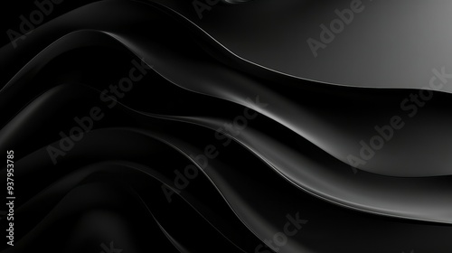 A sleek black background with a soft central glow, smooth abstract lines, and a subtle gradient, conveying elegance and modern sophistication.