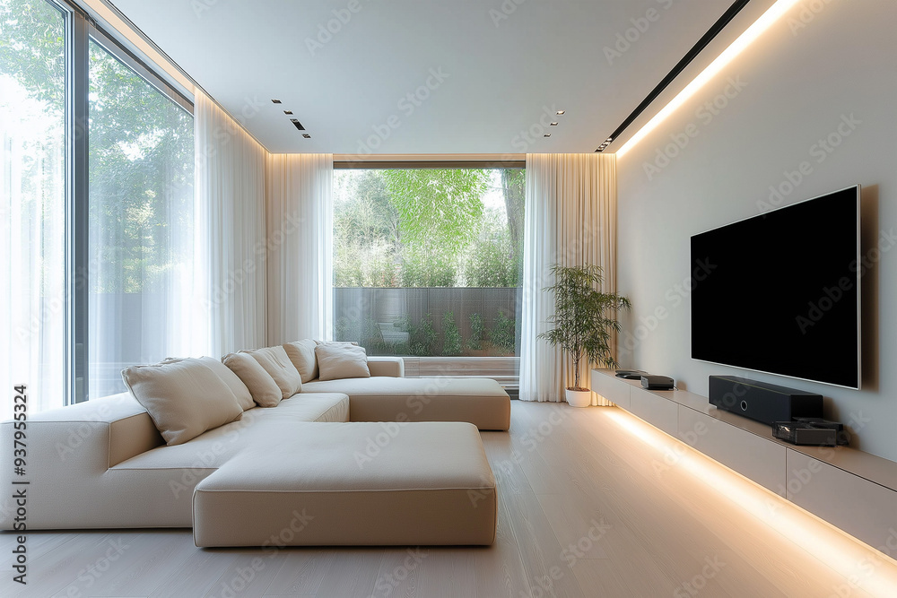modern living room in bright colors modern living room in bright colors