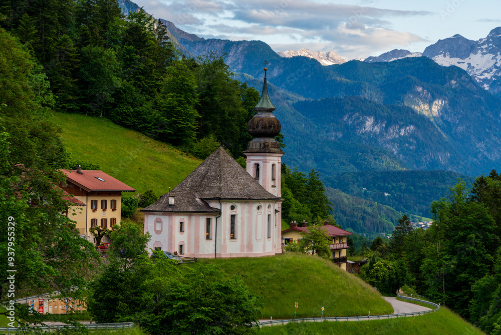 View of the pilgrimage church Maria Gern in Bavaria, Germany. View of the pilgrimage church Maria Gern in Bavaria, Germany.