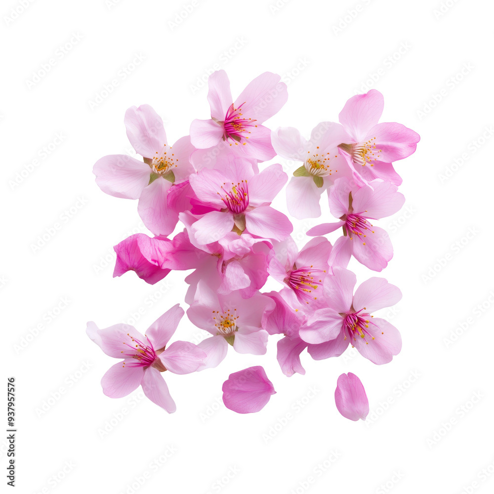 Pink Cherry Blossoms Falling Pink Cherry Blossoms Falling