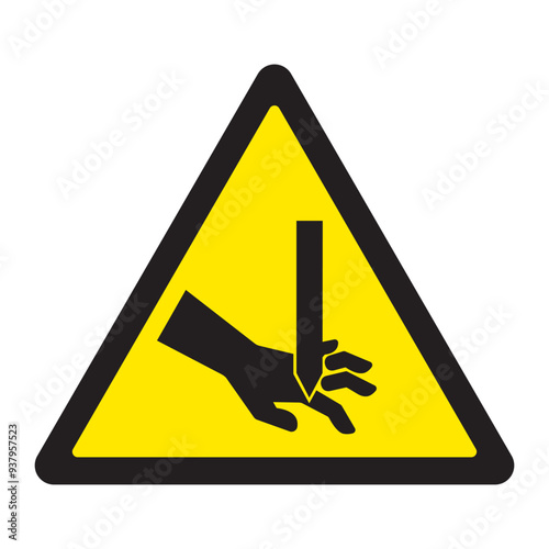 Cutting of Fingers Straight Blade sign