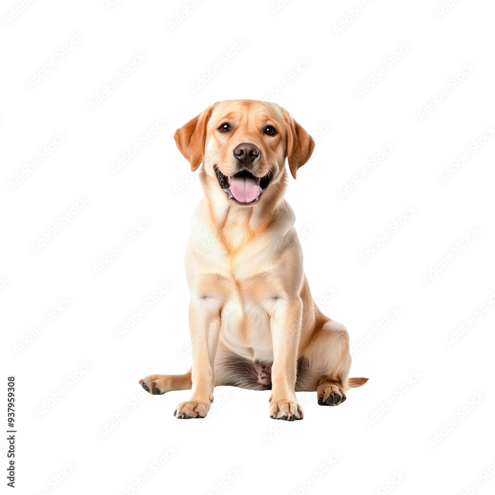 Golden Retriever Dog Sitting and Looking at the Camera Golden Retriever Dog Sitting and Looking at the Camera